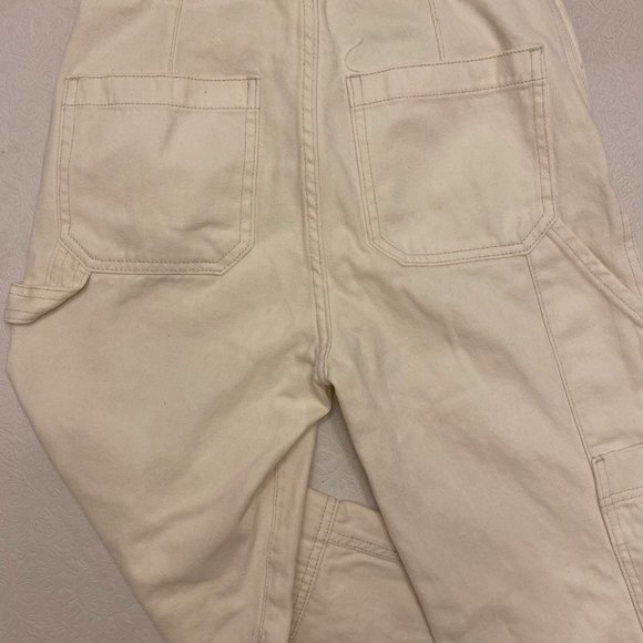 H&M CREAM CARGO PANTS SIZE 2 - Picture 3 of 3